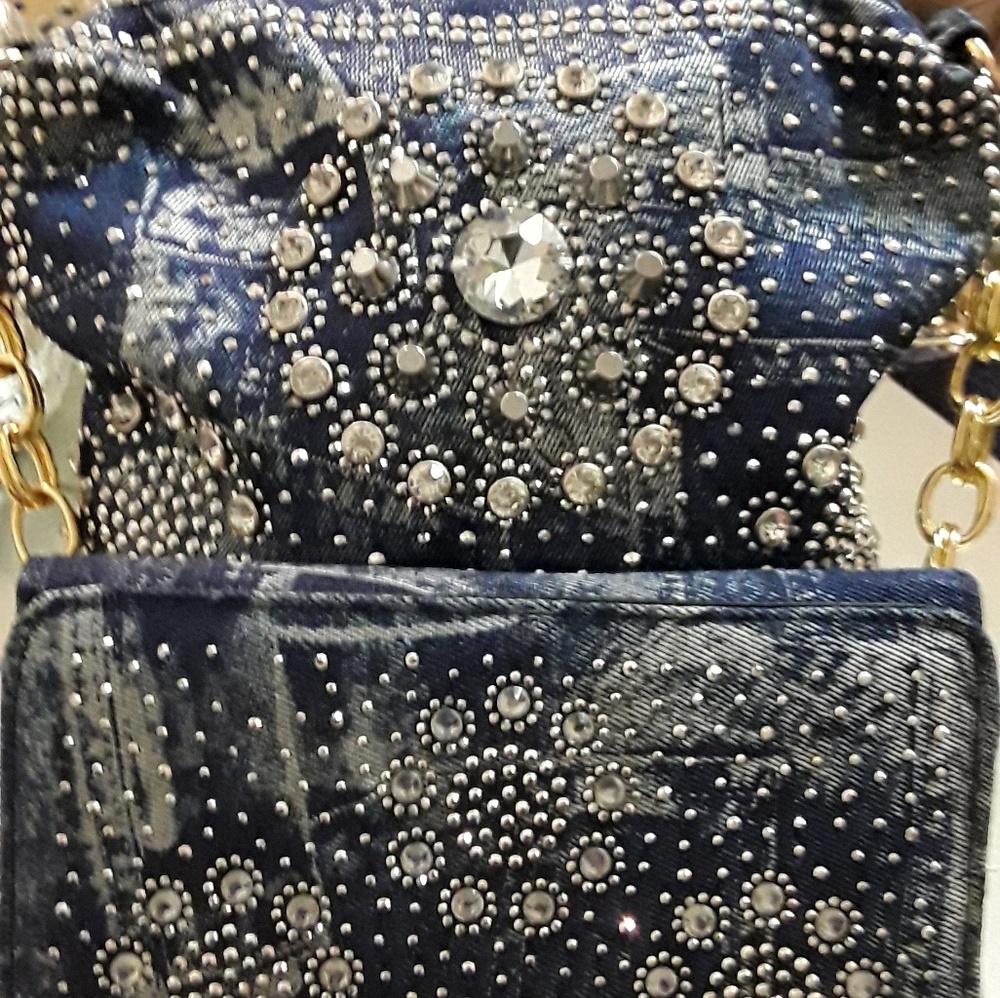 Denim Crossbody with Wallet